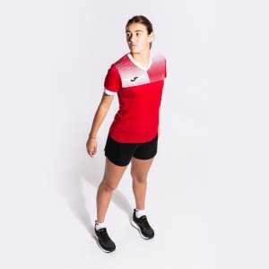 JOMA ECO SUPERNOVA SHORT SLEEVE T-SHIRT RED WHITE