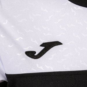 JOMA CREW V WOMEN'S SHORT SLEEVE T-SHIRT BLACK PINK WHITE