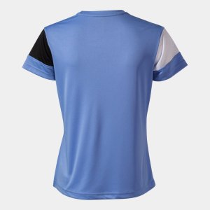 JOMA CREW V WOMEN'S SHORT SLEEVE T-SHIRT BLUE BLACK WHITE