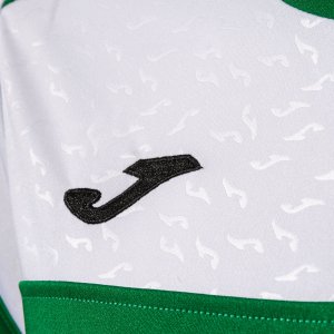 JOMA CREW V WOMEN'S SHORT SLEEVE T-SHIRT GREEN BLACK WHITE