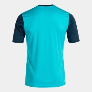 JOMA WINNER SHORT SLEEVE T-SHIRT FLUOR TURQUOISE-NAVY