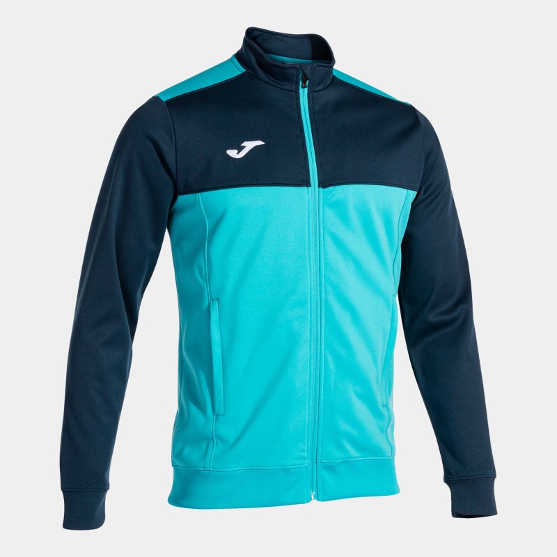 JOMA WINNER FULL ZIP SWEATSHIRT FLUOR TURQUOISE-NAVY