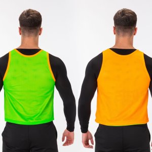 JOMA REVERSIBLE TRAINING BIB F.ORANGE-F.GREEN 10 PCS