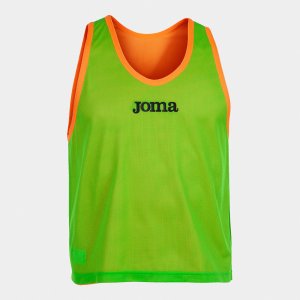 JOMA REVERSIBLE TRAINING BIB F.ORANGE-F.GREEN 10 PCS