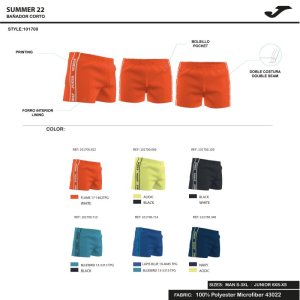 JOMA ROAD SWIM SHORTS FLUOR YELLOW