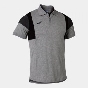 JOMA CONFORT III SHORT SLEEVE POLO MELANGE GREY