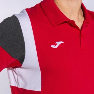 JOMA CONFORT III SHORT SLEEVE POLO RED