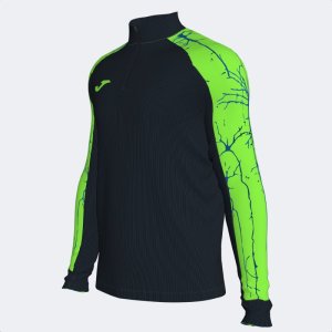 JOMA ELITE IX SWEATSHIRT BLACK FLUOR GREEN