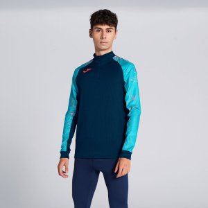 JOMA ELITE IX SWEATSHIRT NAVY TURQUOISE