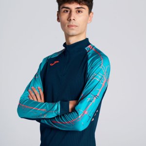 JOMA ELITE IX SWEATSHIRT NAVY TURQUOISE
