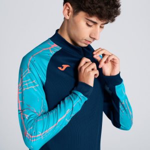 JOMA ELITE IX SWEATSHIRT NAVY TURQUOISE