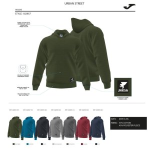 JOMA URBAN STREET HOODIE MELANGE GREY
