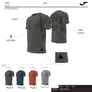 JOMA INDOOR GYM SHORT SLEEVE T-SHIRT RED