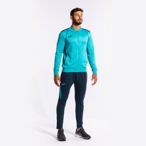 JOMA CHAMPIONSHIP VII TRACKSUIT FLUOR TURQUOISE-NAVY