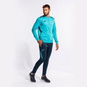 JOMA CHAMPIONSHIP VII TRACKSUIT FLUOR TURQUOISE-NAVY