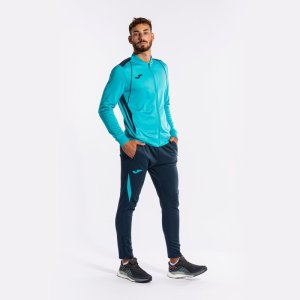 JOMA CHAMPIONSHIP VII TRACKSUIT FLUOR TURQUOISE-NAVY