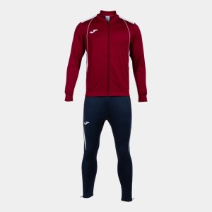 JOMA CHAMPIONSHIP VII TRACKSUIT BURGUNDY WHITE NAVY