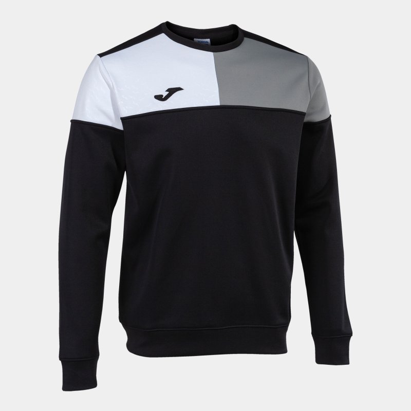 JOMA CREW V SWEATSHIRT BLACK GREY WHITE
