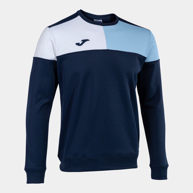 JOMA CREW V SWEATSHIRT NAVY SKY BLUE WHITE