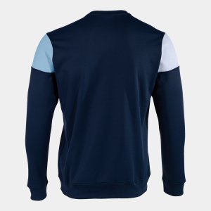 JOMA CREW V SWEATSHIRT NAVY SKY BLUE WHITE