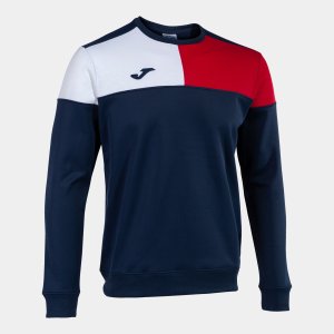 JOMA CREW V SWEATSHIRT NAVY RED WHITE