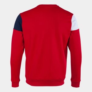 JOMA CREW V SWEATSHIRT RED NAVY WHITE