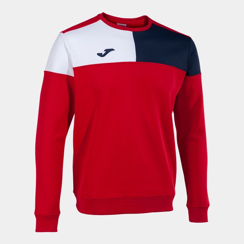 JOMA CREW V SWEATSHIRT RED NAVY WHITE