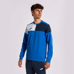 JOMA CREW V SWEATSHIRT ROYAL NAVY WHITE