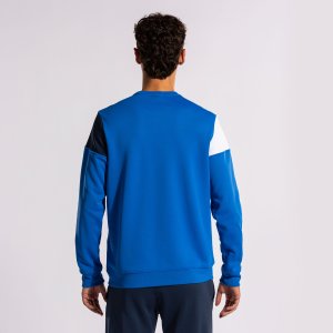 JOMA CREW V SWEATSHIRT ROYAL NAVY WHITE