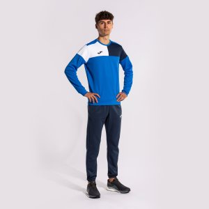 JOMA CREW V SWEATSHIRT ROYAL NAVY WHITE