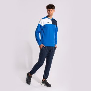 JOMA CREW V SWEATSHIRT ROYAL NAVY WHITE
