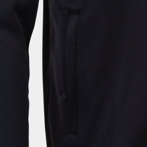 JOMA CREW V ZIP-UP HOODIE BLACK RED WHITE