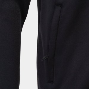 JOMA CREW V ZIP-UP HOODIE BLACK GREY WHITE