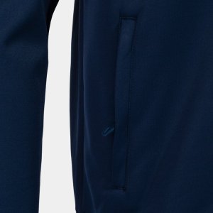 JOMA CREW V ZIP-UP HOODIE NAVY RED WHITE