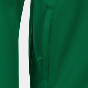 JOMA CREW V ZIP-UP HOODIE GREEN BLACK WHITE