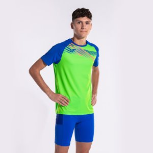 JOMA ELITE X SHORT SLEEVE T-SHIRT FLUOR GREEN ROYAL