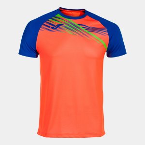 JOMA ELITE X SHORT SLEEVE T-SHIRT FLUOR CORAL ROYAL
