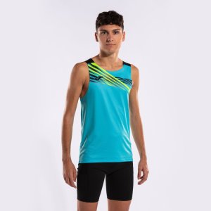 JOMA ELITE X SLEEVELESS SHIRT FLUOR TURQUOISE BLACK