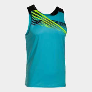 JOMA ELITE X SLEEVELESS SHIRT FLUOR TURQUOISE BLACK