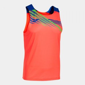 JOMA ELITE X SLEEVELESS SHIRT FLUOR CORAL ROYAL