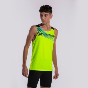 JOMA ELITE X SLEEVELESS SHIRT FLUOR YELLOW BLACK