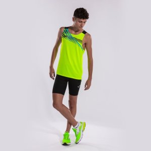 JOMA ELITE X SLEEVELESS SHIRT FLUOR YELLOW BLACK