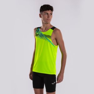 JOMA ELITE X SLEEVELESS SHIRT FLUOR YELLOW BLACK