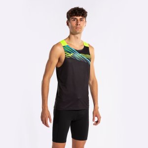 JOMA ELITE X SLEEVELESS SHIRT BLACK FLUOR YELLOW