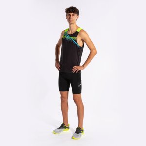 JOMA ELITE X SLEEVELESS SHIRT BLACK FLUOR YELLOW