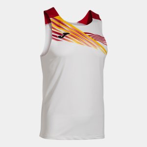JOMA ELITE X SLEEVELESS SHIRT WHITE RED