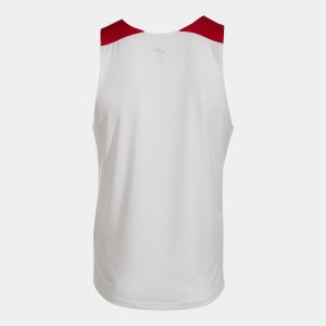 JOMA ELITE X SLEEVELESS SHIRT WHITE RED