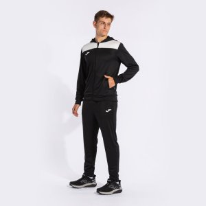 JOMA PHOENIX II TRACKSUIT BLACK WHITE