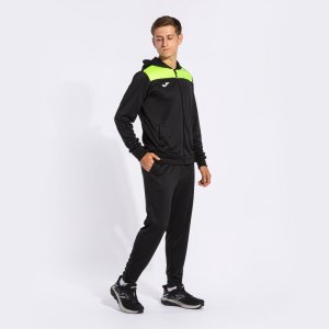 JOMA PHOENIX II TRACKSUIT BLACK FLUOR YELLOW