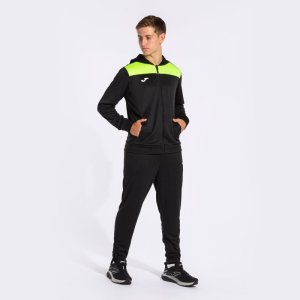 JOMA PHOENIX II TRACKSUIT BLACK FLUOR YELLOW